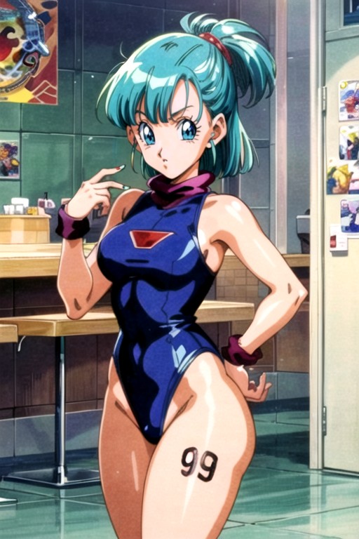 Bulma (dragon Ball Z), 90s Style, Bunda Grande Pornografia de IA