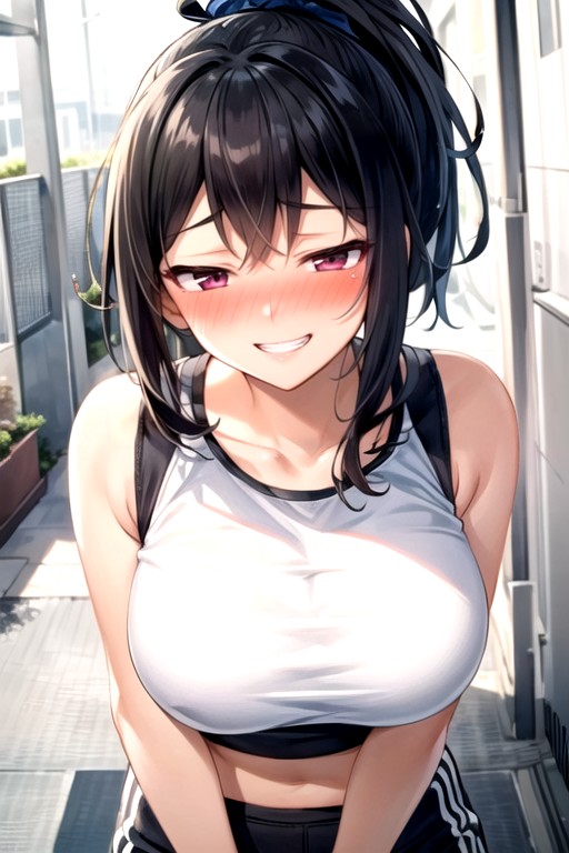 Osaka, Mischievous (smiling While Blushing), Ponytail AI Porn