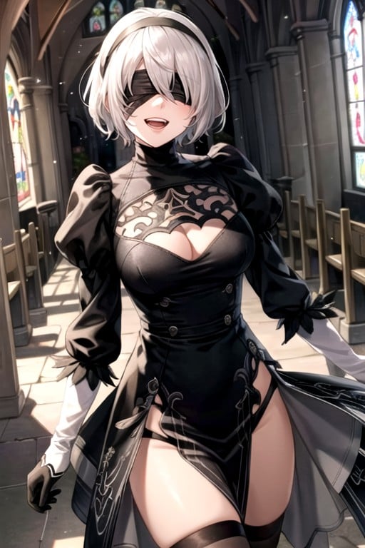 Igreja, Decote, Yorha No.2 Type B (nier: Automata) Pornografia de IA