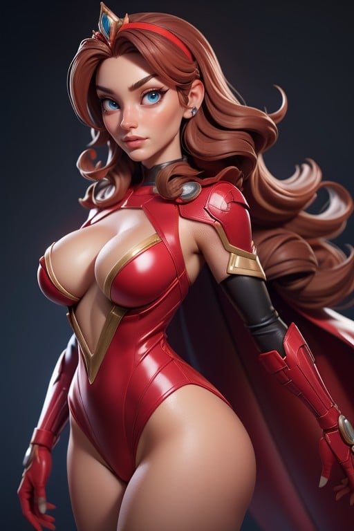 All Read Outfit, Red Swimsuit, Superhero AI Porn