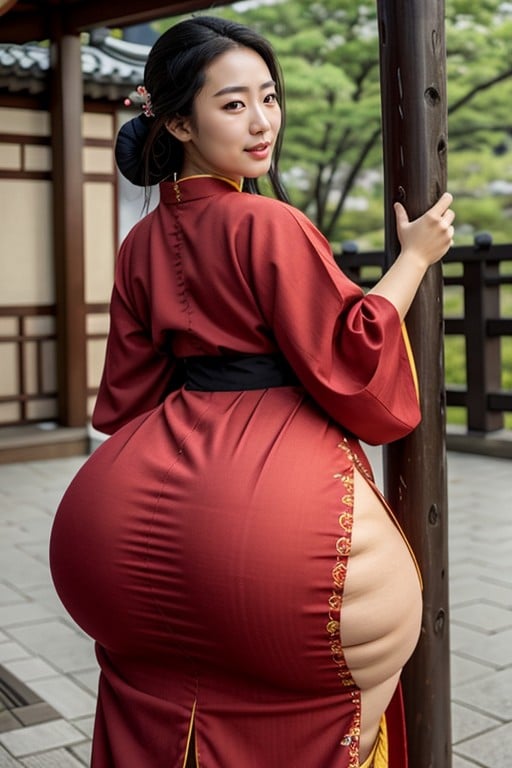 Gros Seins, Hanfu Chinois, Extrêmement Lourd En BasPorno IA Furry