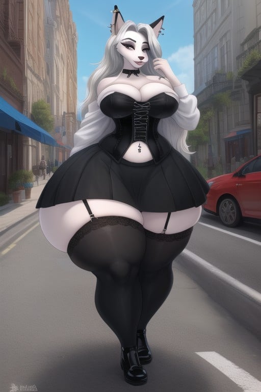 Ssbbw, Cuerpo Completo, Pechos GrandesPorno AI Furry