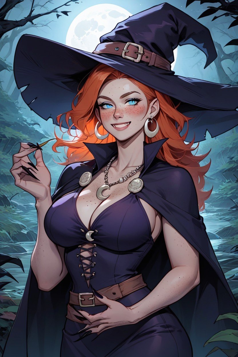 Zombies Around Her, Witch, Blue EyesPorno IA Hentai