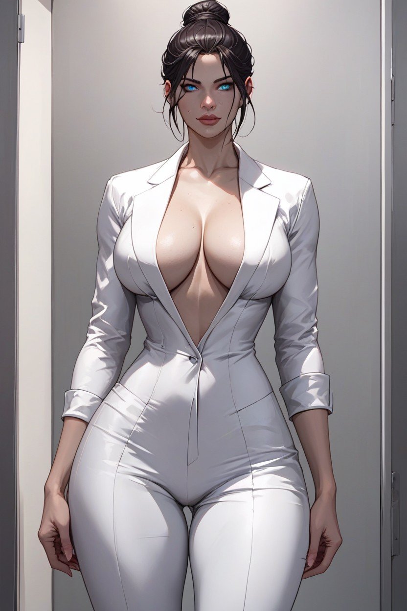 Realistic Style, Suit, Plunging Neckline Pornografia de IA