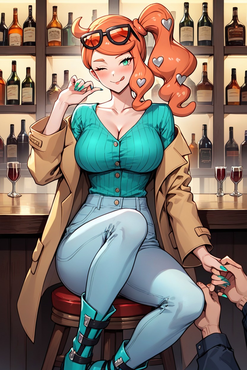 Bag, Sonia Pokemon, Green Eyes Hentai AI Porn