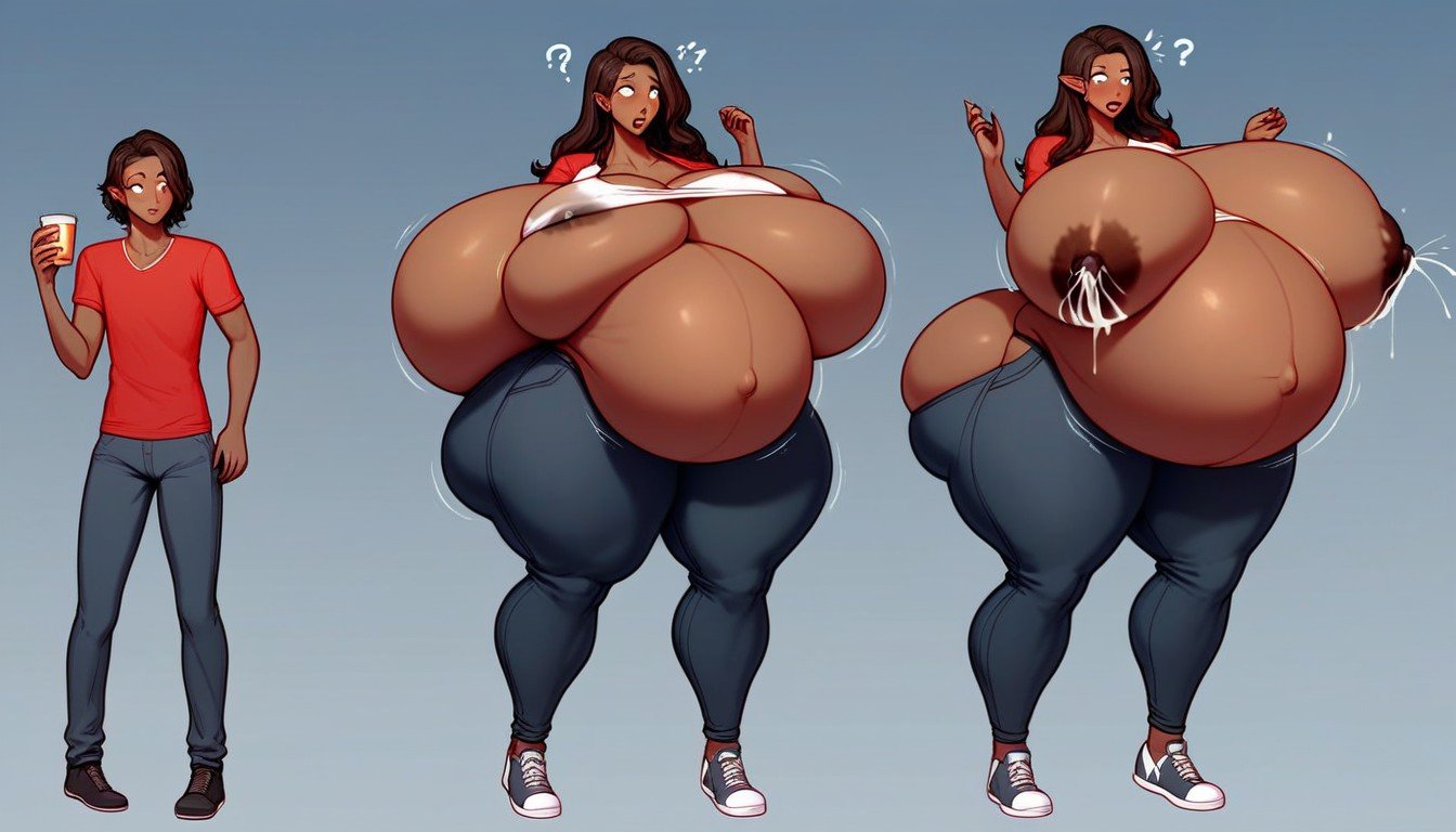 Sorprendida, Hyper Belly, Hyper Ass Hyper BreastsPorno AI