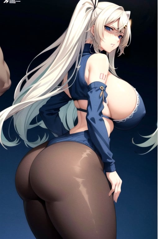 Huge Ass, Wide Hips, Brazos CruzadosPorno AI Hentai