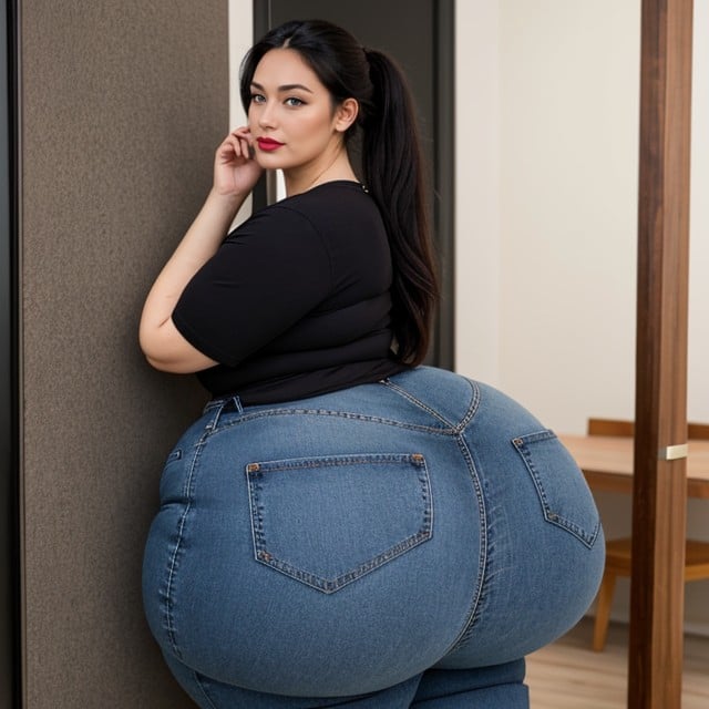 Facing Viewer, Bottom Heavy Hourglass Pear Shape, Woman AI Porn