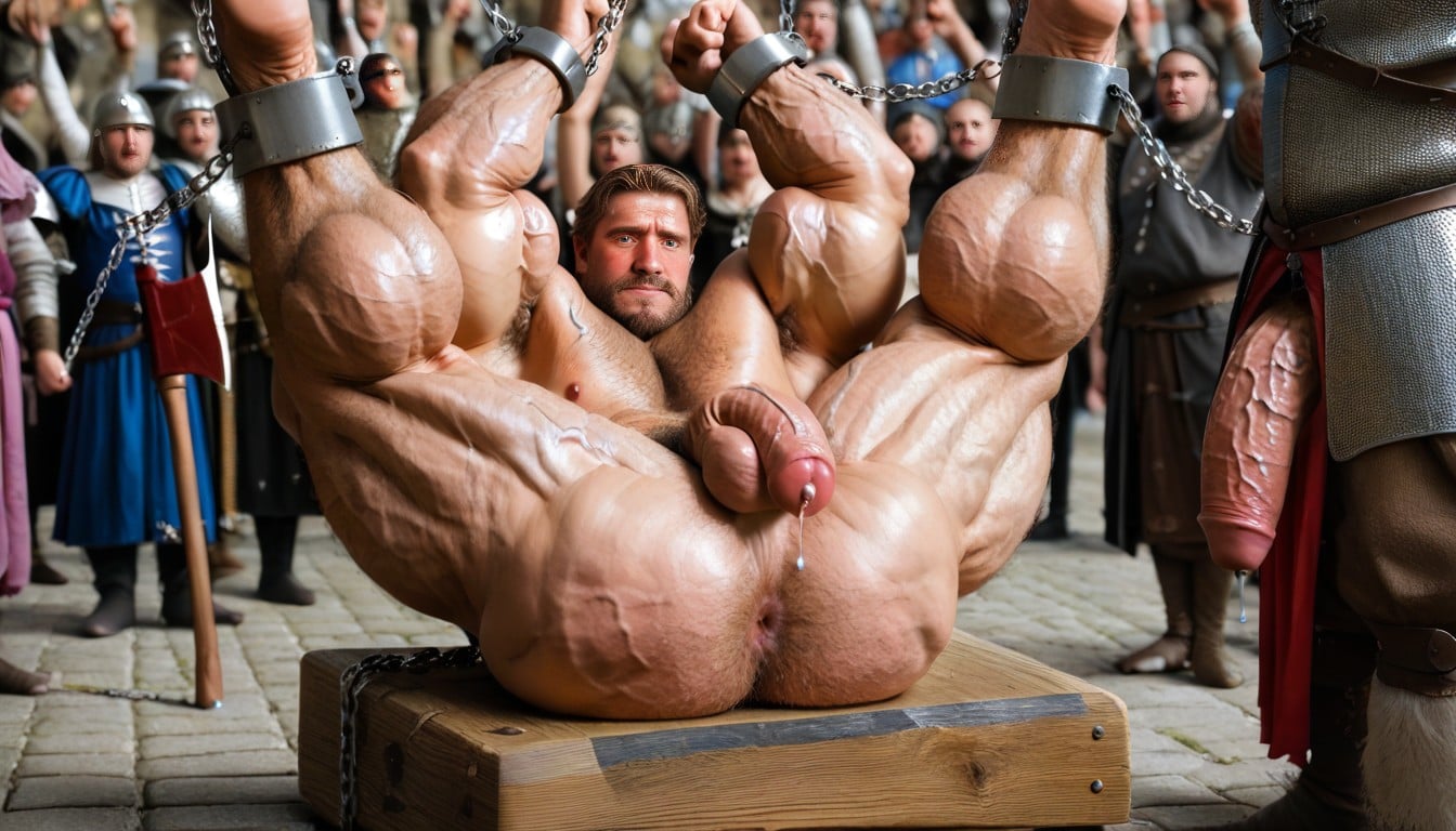 Full Body, Hairy Legs, Huge Muscular Hairy Warrior AI Gay Porn