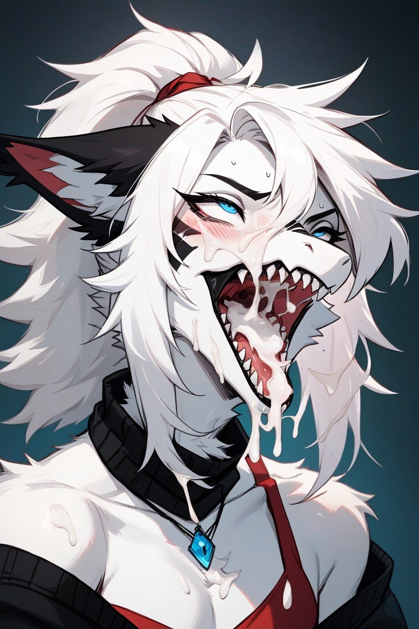 Girly, Sharp Teeth, 20s Furry AI Porn