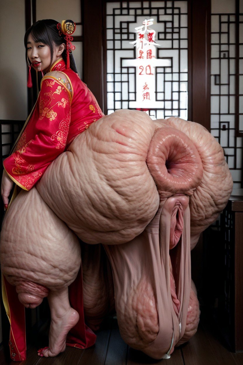 Cellulite, Pink Anus, Huge LabiaAI獸人黃片