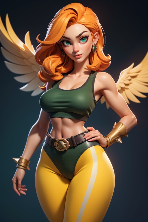 Green Leggings, Green Eyes, Leggings AI Porn