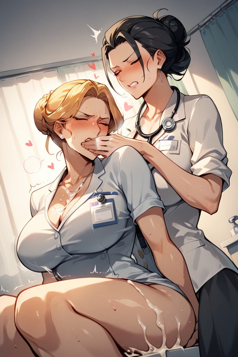 Doctors, Woman Hair High Bun, Hidden SexAI黄漫