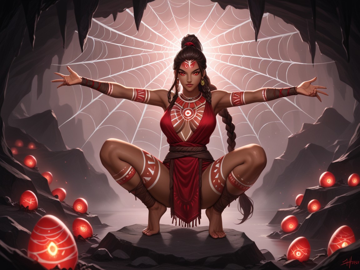 Copper Colored Skin, Monster Woman, Braided Hentai AI Porn