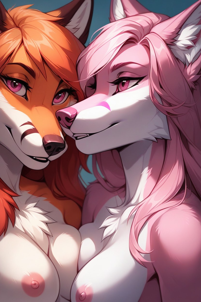 Close Up, Fox, Medium Breast Furry AI Porn