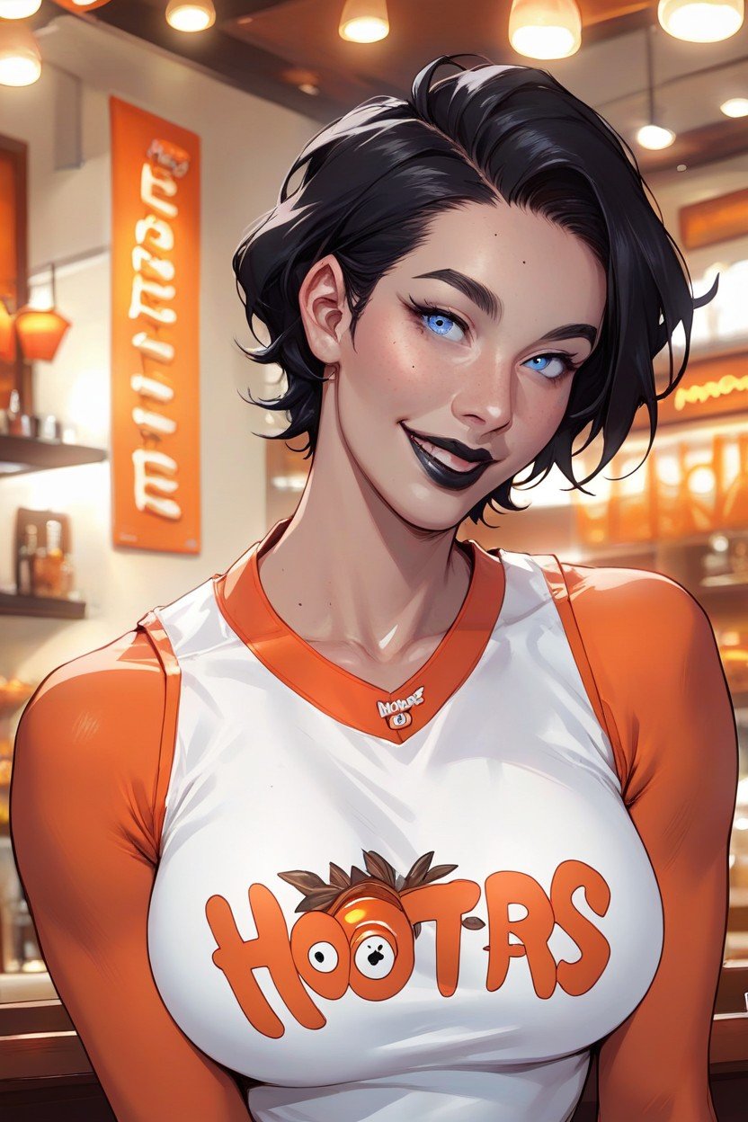 Chica De Hooters, Plano Corto, Blue EyesPorno AI Furry