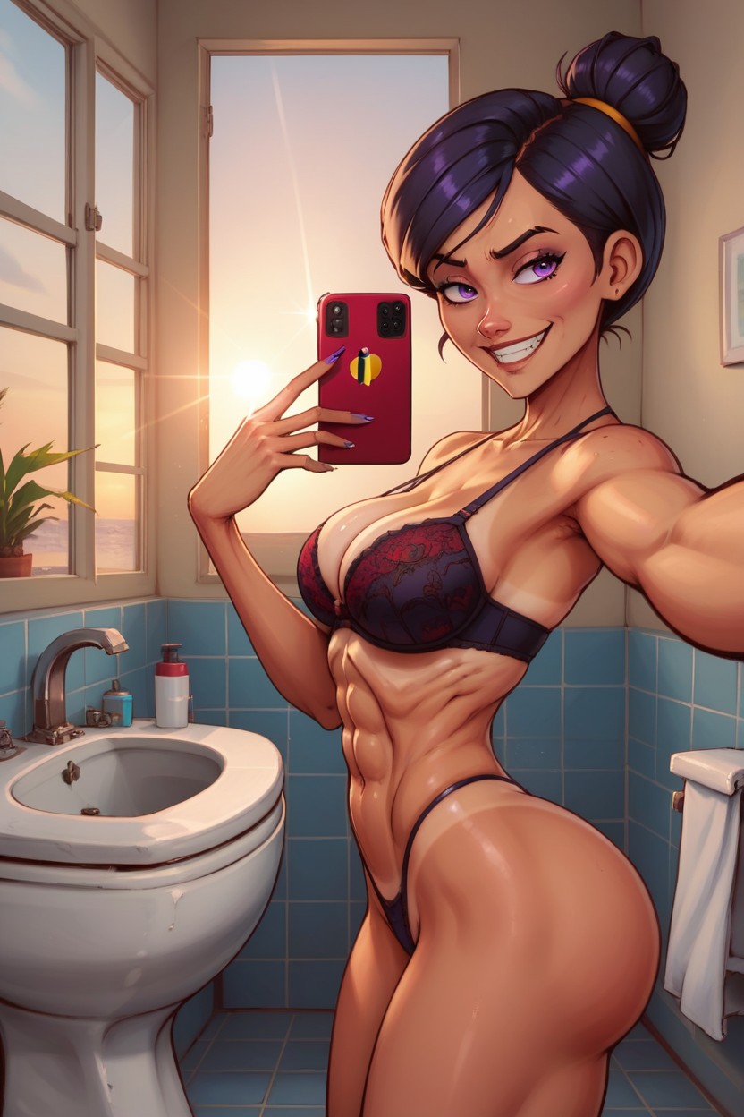 Perfect Skin Complexion, Small Breast, Violet Parr AI Porn