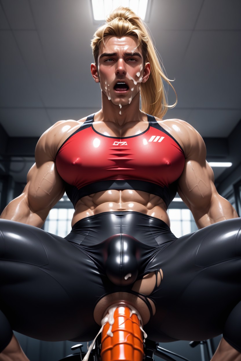 Cycling Clothing, Brown Eyes, Male AI Gay Porn