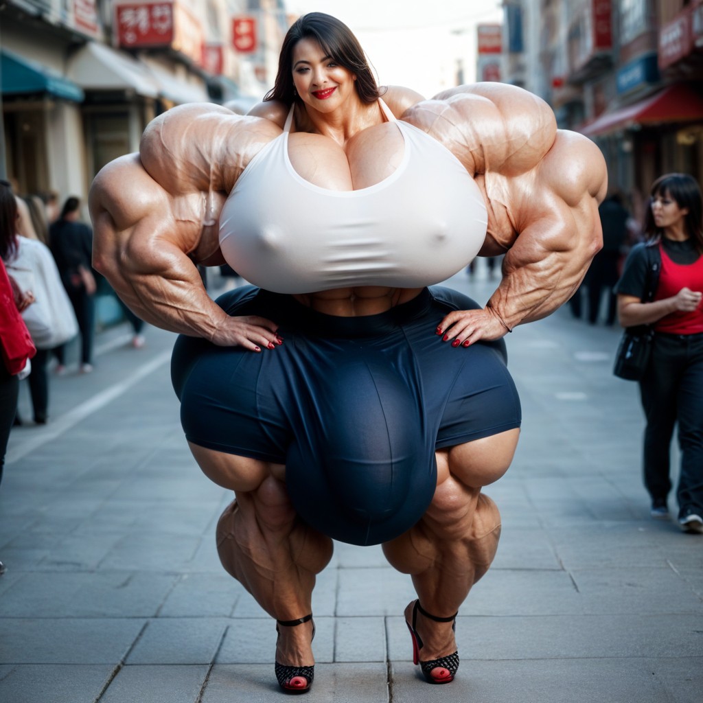 Hyper Giant Muscles, Shirt, De PiePorno IA de transexuales