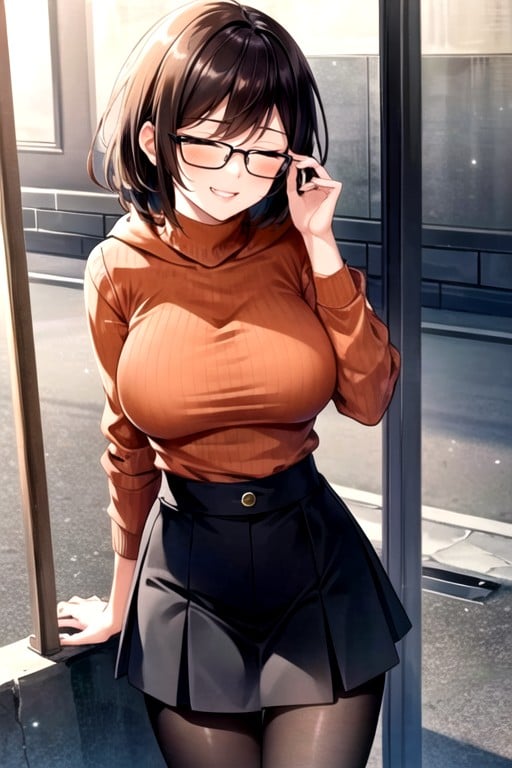 Mini Falda, Velma (scooby Doo), Culo PequeñoPorno AI Hentai