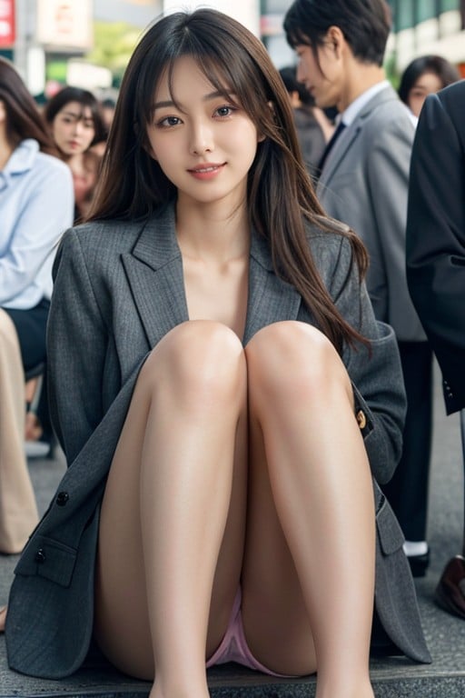 Ladies Suit, 일본인, Crowd쉬메일 AI 포르노