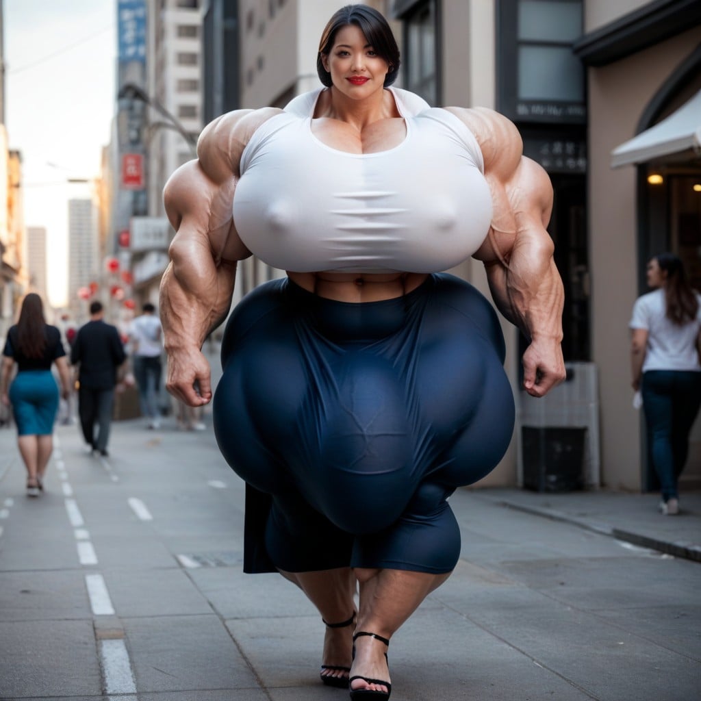 Full Body, Tight Skirt, Standing Shemale AI Porn