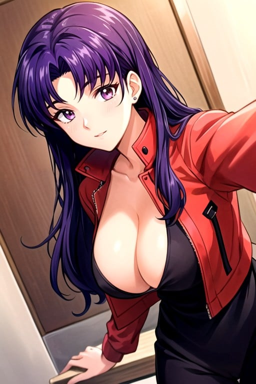 Cleavage, Selfie, Unbuttoned Hentai AI Porn