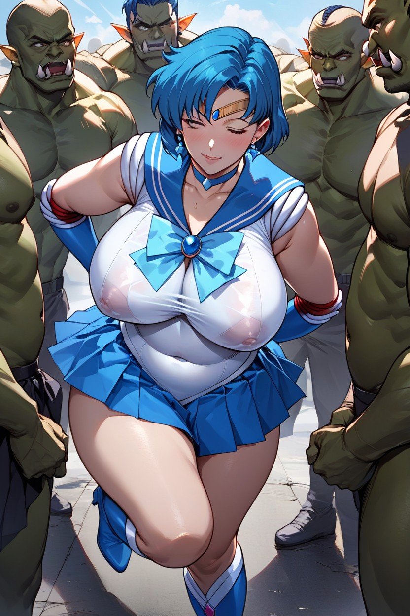 Big Breasts, Hair, Ojos Medio CerradosPorno AI Hentai