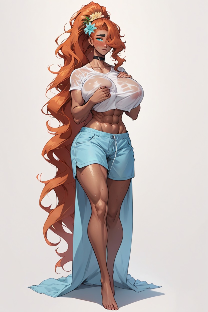 Dark Brown Skin, Massive Breast, Wide Hips Hentai AI Porn