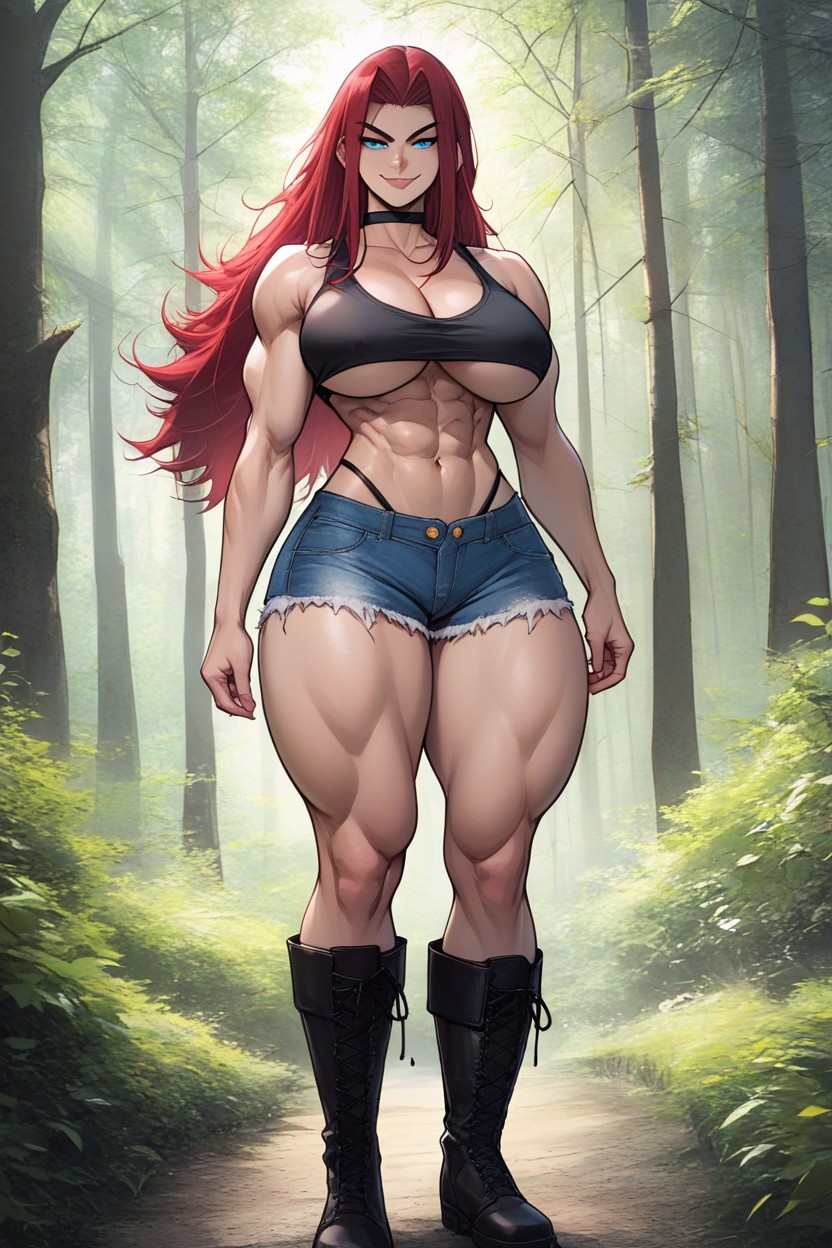 Boots, Eight Pack Abs, Japanese Hentai AI Porn