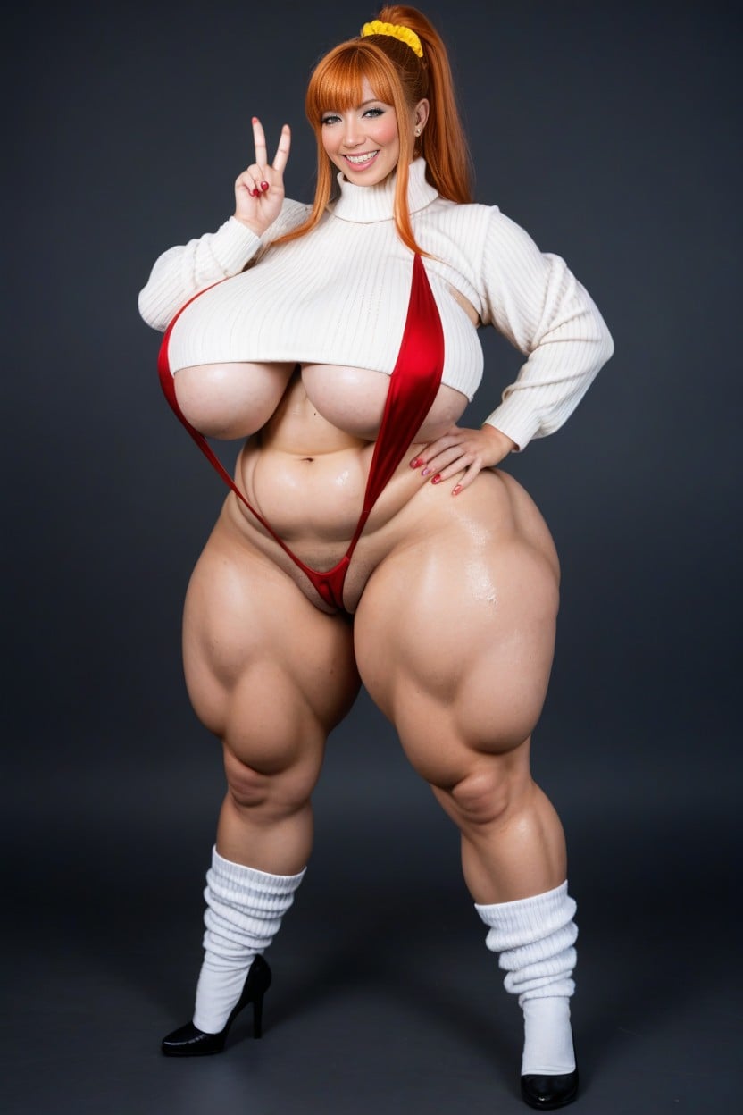 Muscular Ssbbw, Massive Breast, Growth AI Porn