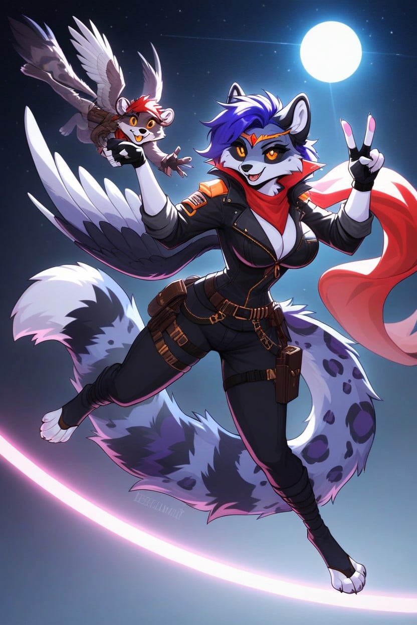 Anime Belts, Paws, Diamond Circlet Furry AI Porn