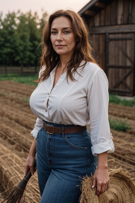 Dried Sweat, Medieval Peasant Farm, Unkempt Hair AI Porn