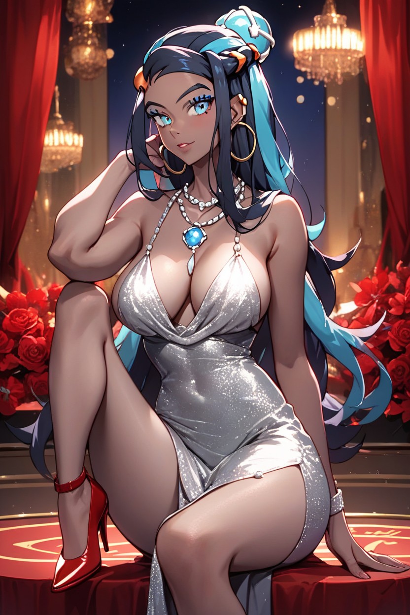 Nessa From Pokémon, Red High Heels, Big EyesAI黄片