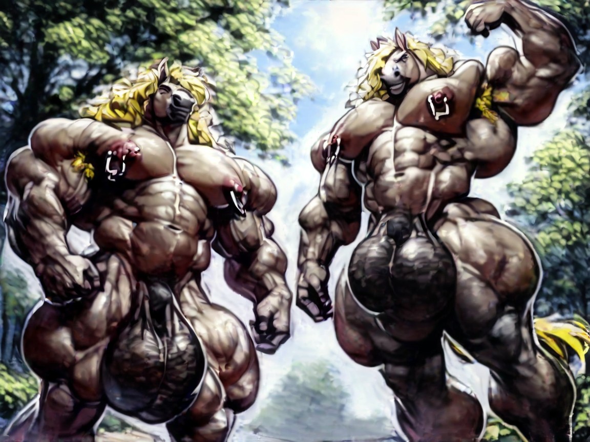 Breeder, Testicles As Big As Trash Bags, Bodybuilder Furry AI Porn