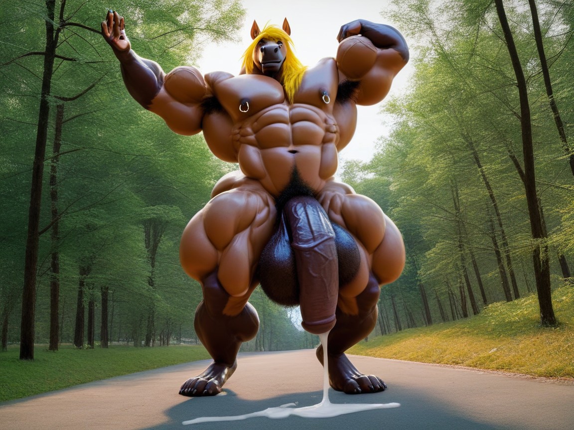 Hyper Balls, Hyper Testicle Expansion, Armpit Hair Furry AI Porn