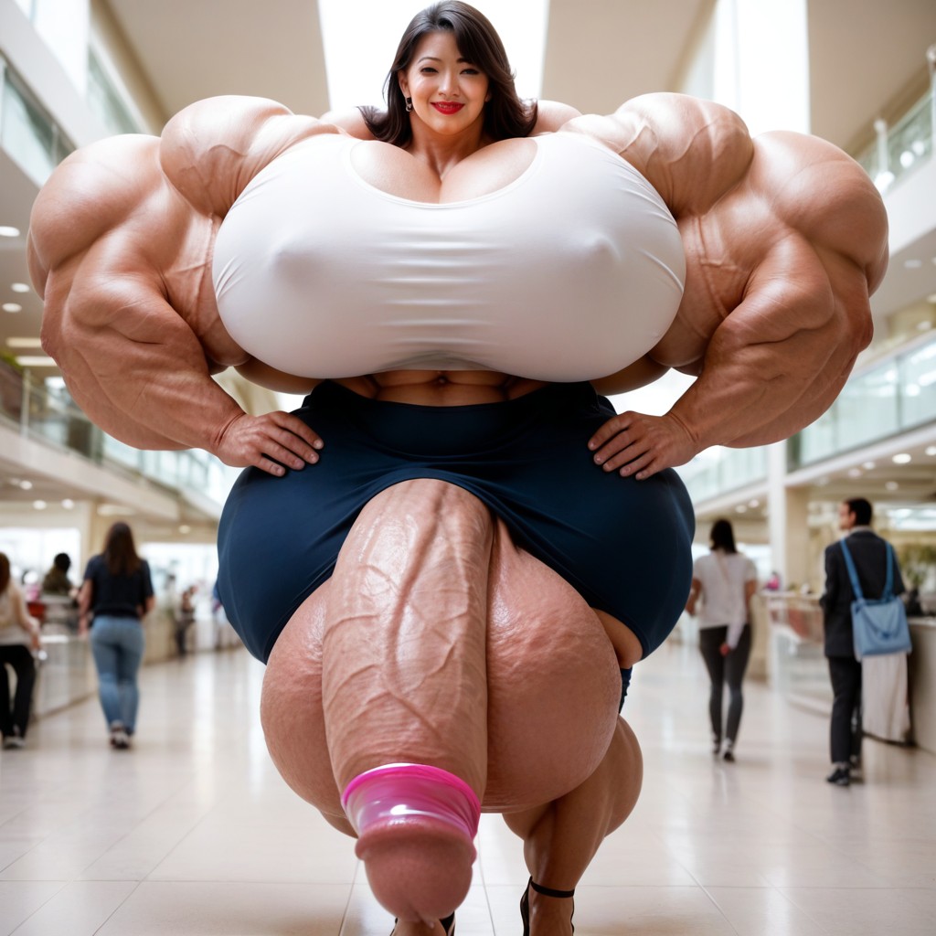 Full Body, Hyper Gigantic Thick Penis, Hyper Gigantic Huge Testicles Travesti IA Pornô