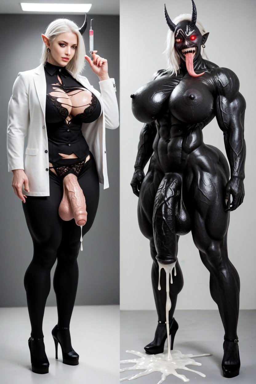 Venom Bodysuit, Injection, Venom Long Tongue Shemale AI Porn