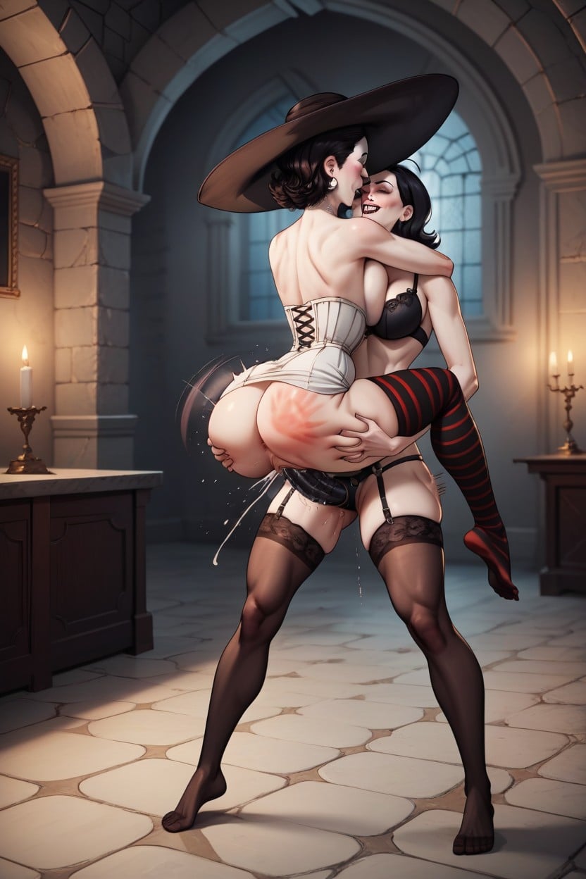 Nighttime, Carry Sex, Black Dildo AI Porn