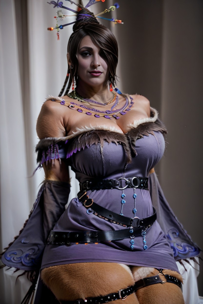 Freckles, Motion Lines, Enlarged Long Nipples AI Porn