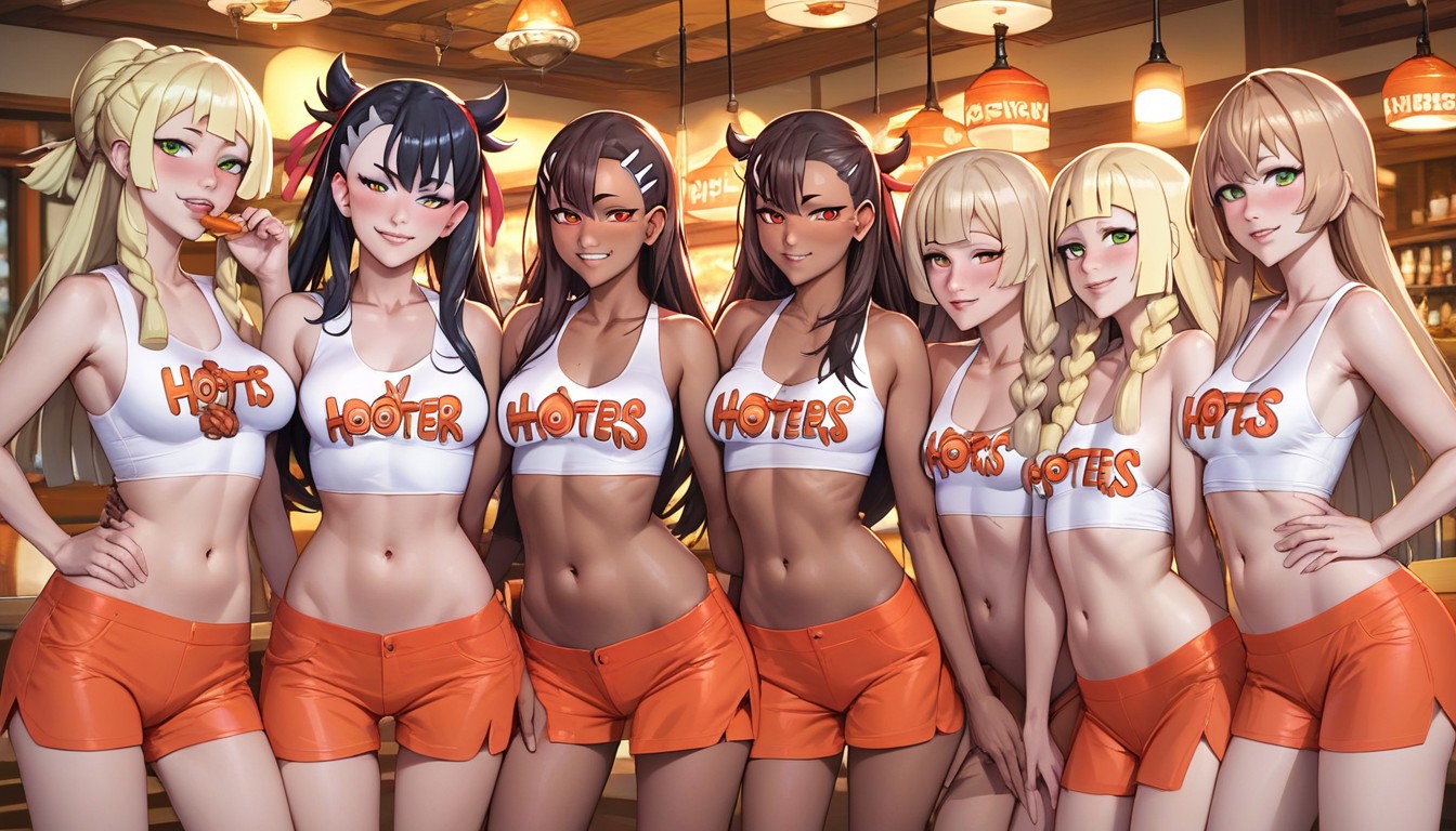 Девушка Из Hooters, Гарем, Raphtalia Хентай AI порно