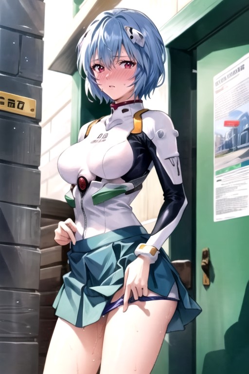 Sweaty, Pulling Down Panties, Ayanami Rei (evangelion) Shemale AI Porn