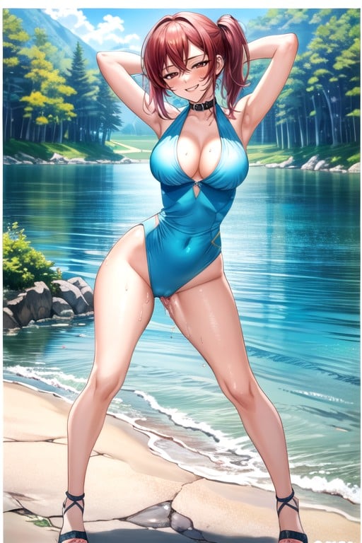 Horny, Lake, Full Body Hentai AI Porn