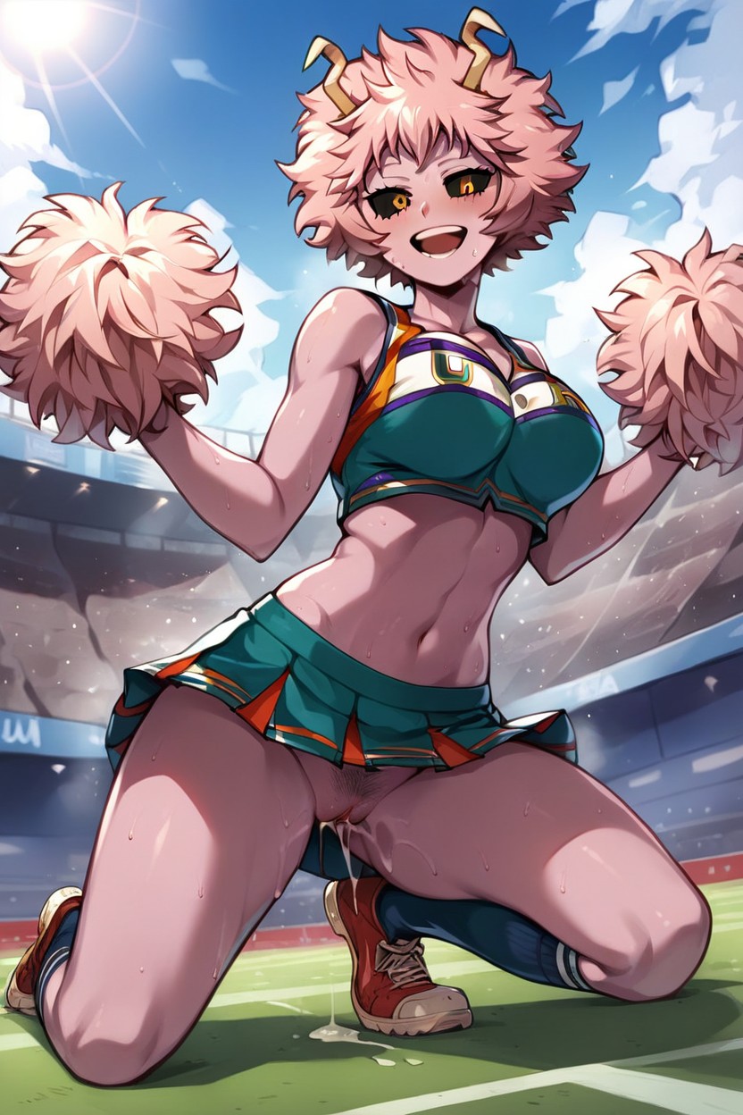 Stadium Background, Cheerleader, Big BoobsAI黄片