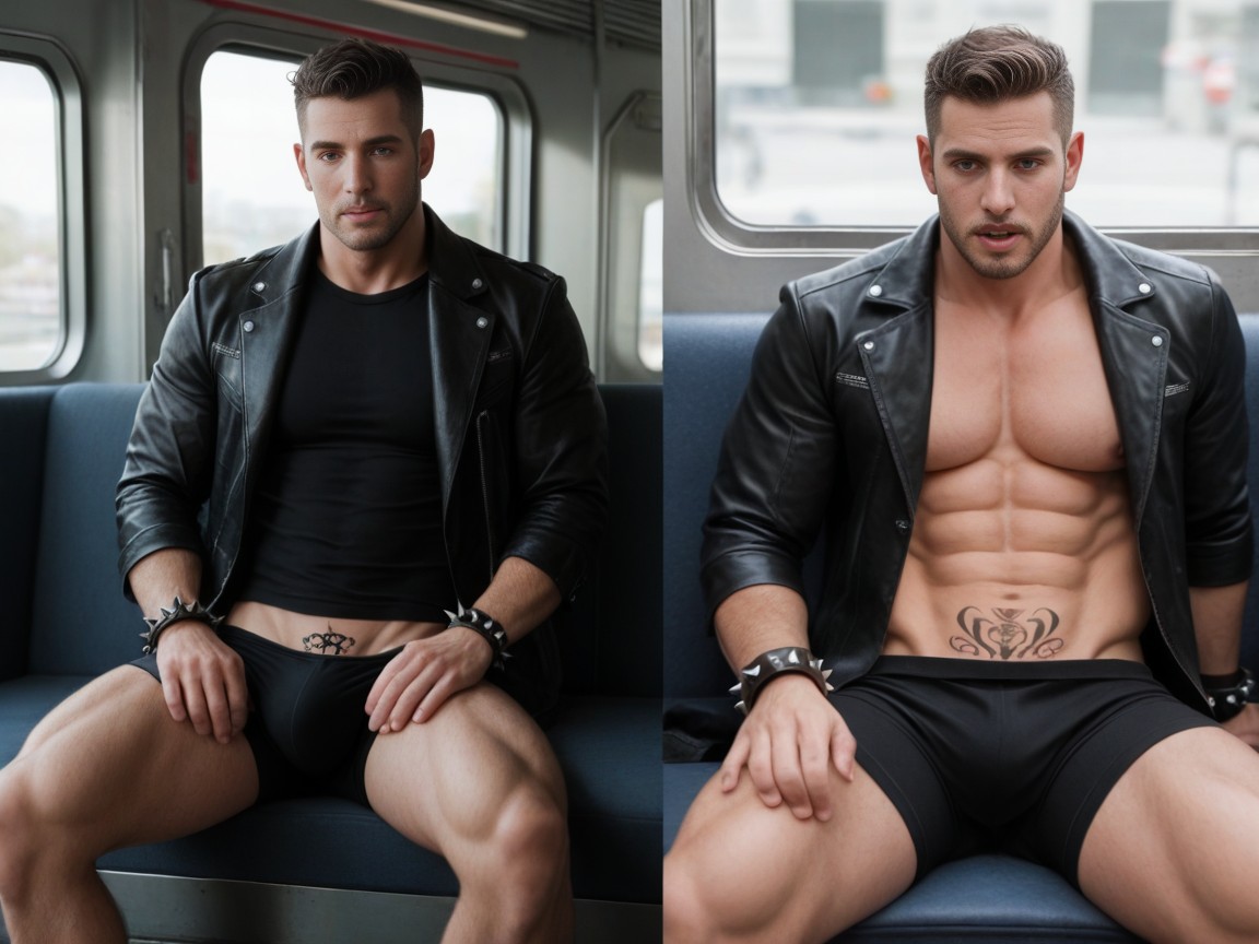 Crotch Tattoo, Ghost, Multiple Views AI Gay Porn
