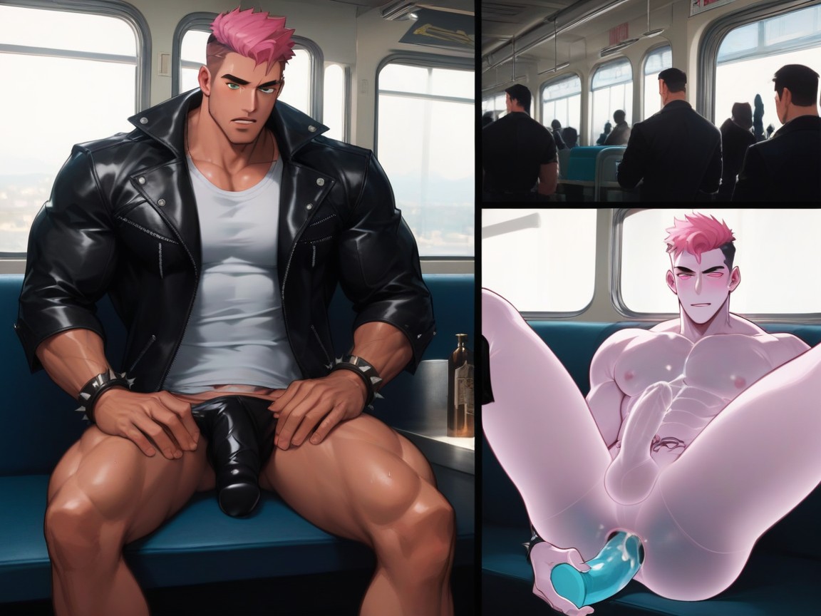 Spirit, Transparent, Leather Jacket AI Gay Porn
