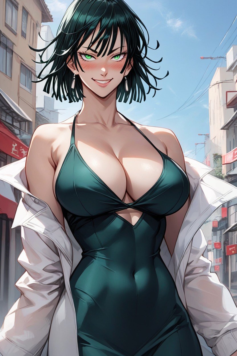 Big Breasts, 視聴者を見つめる, いたずら好きAIポルノ