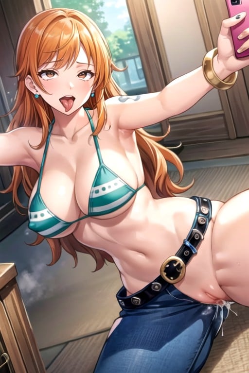 Nami (one Piece), Naked, Selfie Shemale AI Porn