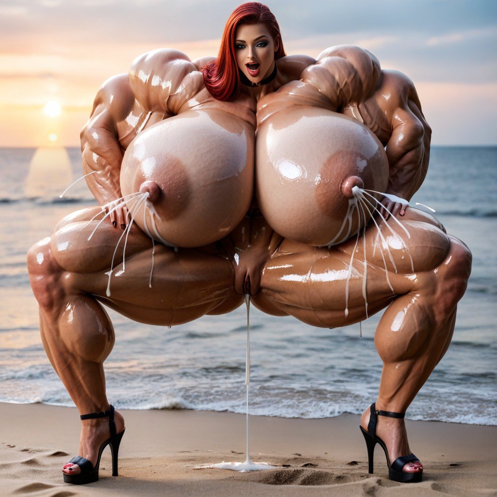 Jessica Rabbit Holds Her Excessive Length Super Hyper Cock, Photorealistic, Oiled SkinAI黄片