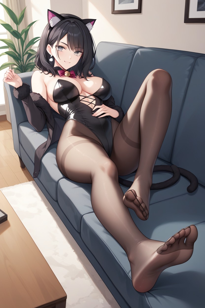 Gray Eyes, Waist, Medium Hair Hentai AI Porn